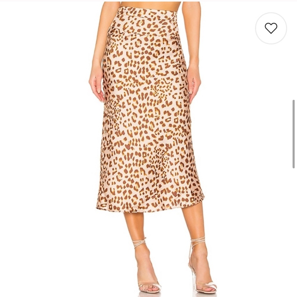 FREE PEOPLE Leopard Print Normani Bias Midi Skirt